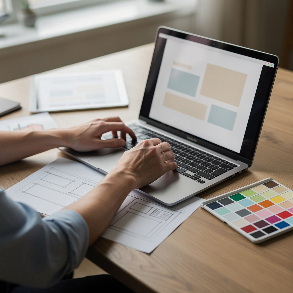 Anne Cox Coronado professional website designer working with a local Coronado business client